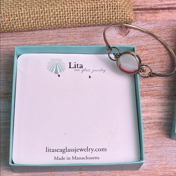 Silver 925 Sea glass Bracelet Ultra Rare One of a Kind - Picture 6 of 7